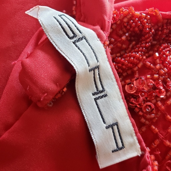 Scala beaded and sequined red evening gown - Picture 6 of 8